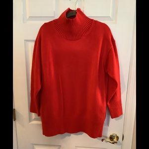 Ann Taylor Tunic sweater Red size M NWT